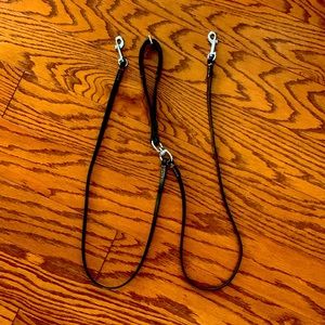 Pet Artist - leather double lead leash